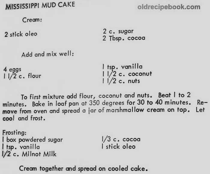 Rich mudcake recipe