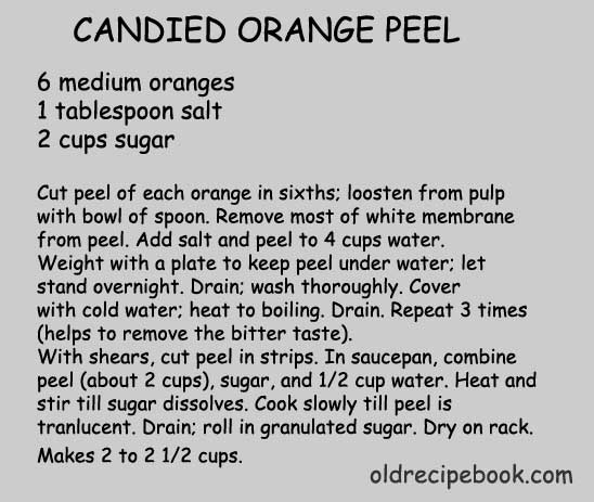Here's a recipe that tells you how to make candied orange peel.