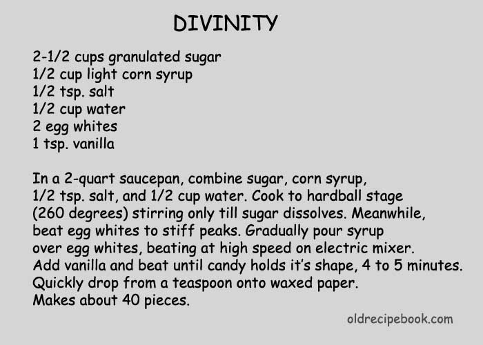 Homemade divinity recipe