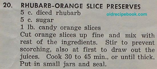 Recipes for rhubarb preserves