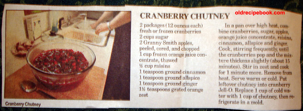 Cranberry chutney recipes