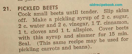 Recipes for home canned pickled beets
