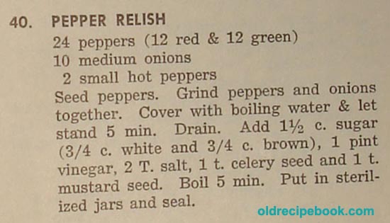 Pepper relish recipes