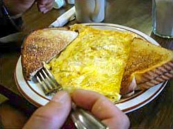 Ham and cheese omelet