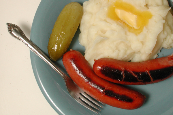 Mashed Potatoes and Hot Dogs