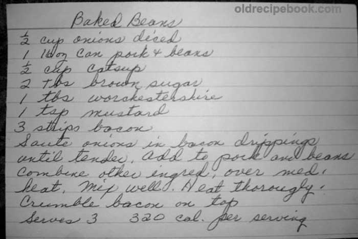 Recipes baked beans